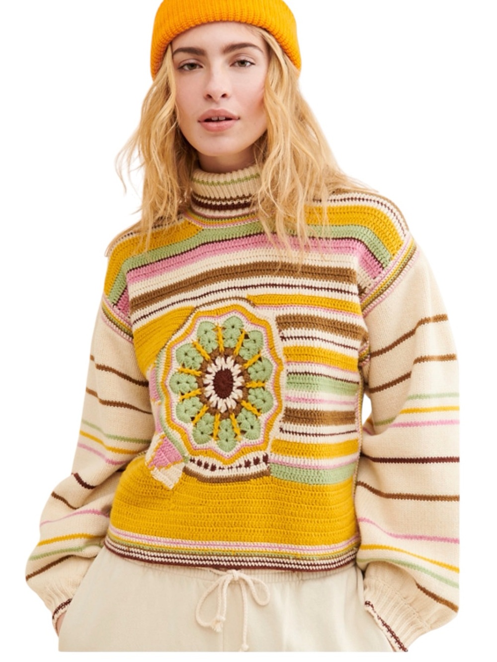 Meadows Verbena Eco RWS Wool Crochet Sweater also commonly known as the Sunshine